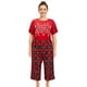 thumbnail image 2 of HITIME Pijama Navideña para Mujer de Seda de Leche Talla M, Conjunto de Playera y Pantalón Tobillero, Tela Ultra Suave y Transpirable para Lounge o Dormir, 2 of 8