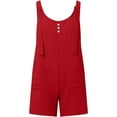 thumbnail image 3 of Roncen Women's Sleeveless Jumpsuit - Short Summer Romper in Solid Color with Comfortable Fit & Casual Style, 3 of 6