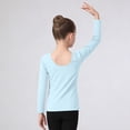 thumbnail image 5 of Posijego Girls Dance Tops Long Sleeve Athletic T-Shirts Kids Girls Yoga Workout Active Tees Activewear Size 3-15 Years, 5 of 6