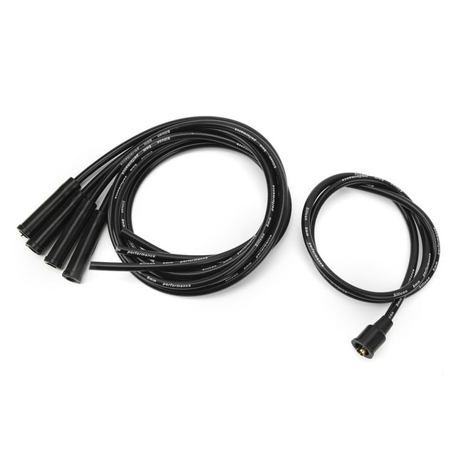 Hei Ignition Wire, 8mm Spark Plug Wire 1m Length High Efficiency Stable Ignition Spark Plug Wire Set for 4 Cylinder Classic Cars