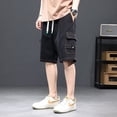 thumbnail image 1 of Pantalones cortos de verano para hombre, holgados, de talla grande, estilo coreano, de moda, informales, para uso exterior, 1 of 5