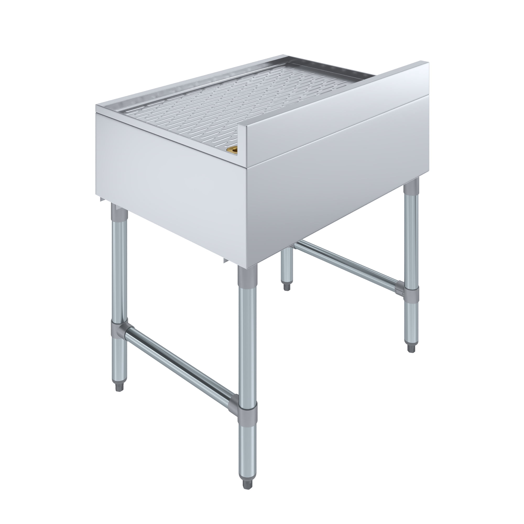 AmGood Underbar Stainless Steel Drainboard 22-1/2 in. x 30 in. x 30 in. H with 3 in. Backsplash