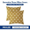 thumbnail image 6 of Vorkoi Decorative Throw Pillow Covers Rhombic Jacquard Pillowcase Soft Square Cushion Case for Fall Couch Sofa Bed Bedroom Car Living Room 18x18 In, 6 of 7