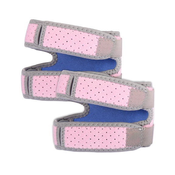 Vocoste Pair Basketball Knee Protector Patella Support Stabilizers for Race Playing Polyester Pink