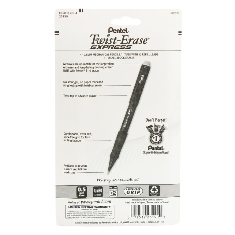 Twist-Erase® EXPRESS Mechanical Pencil – Pentel of America, Ltd.