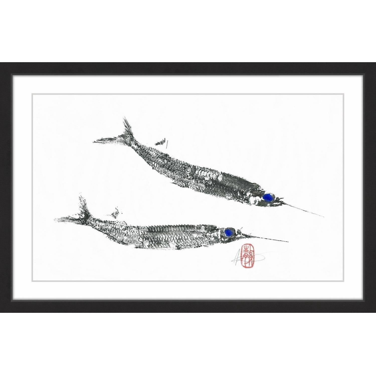 "Needle Fish" Framed Painting Print