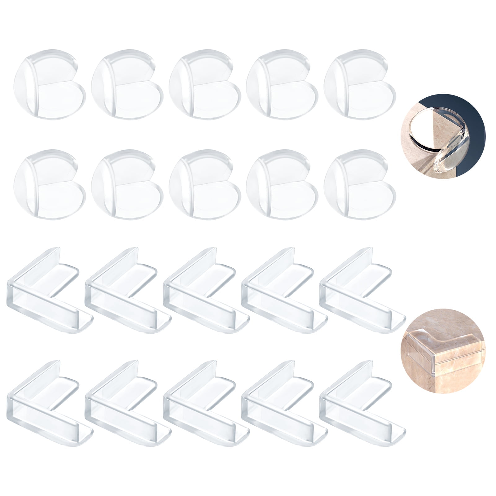 Clear Corner Protectors for Kids,20 Packs Baby Proofing Corners,Adhesive Child Safety Corner