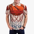 thumbnail image 1 of Balery Basketball Shot Camisa Polo de Hombre con Estampado, de Manga Corta y Tejido Medio, Camisa Tipo Golf Polo-X-Large, 1 of 6