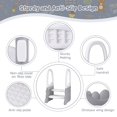 thumbnail image 3 of Broadfashion 3-Step Anti-Slip Step Stool, Plastic White+grey, 3 of 6