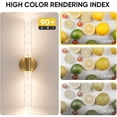thumbnail image 6 of Nooknova 20" Crystal Vanity Lights LED Bathroom Light Fixtures, Modern Indoor Gold Mirror Lighting, 3000K Vertical and Horizontal Wall Sconce Lamp Bubble Light for Home Bedroom Living Room Washroom, 6 of 8