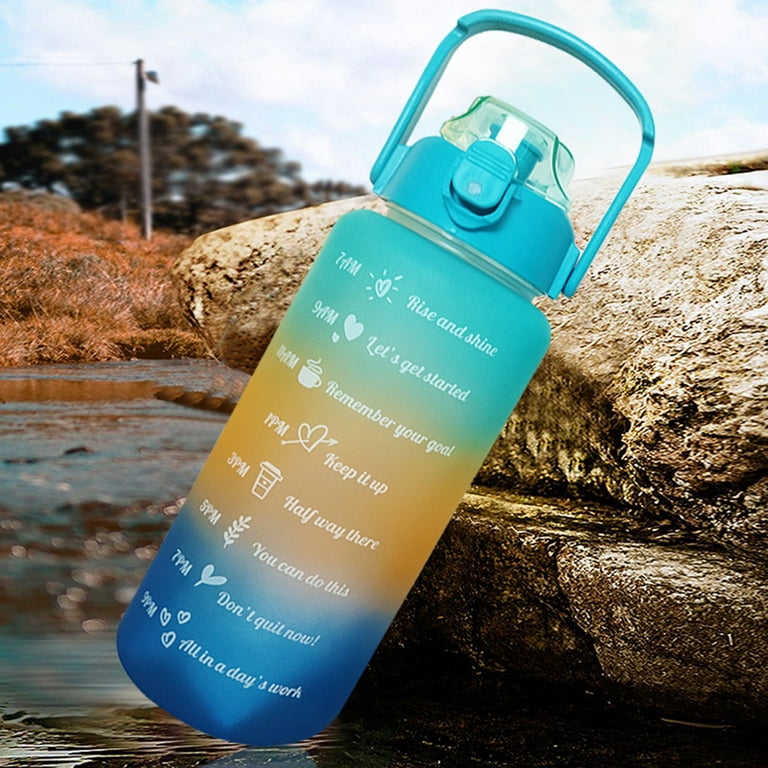 Sport Gallon Water Bottle with Handle,57oz Motivational Large Leakproof  Food Safe BPA Free Drinking Water Bottle Jug,Ensure You Drink Enough Water