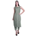 thumbnail image 1 of Moomaya Ensemble Kurta Sans Manches à Col Claudine Imprimé pour Femmes, Ensemble Ethnique 2 Pcs, 1 of 6