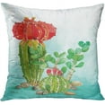 thumbnail image 5 of Set of 4 Throw Pillow Cover 18x18 Inch Watercolor Summer Cactus Home Decor Pillowcase Square Cushion Cover for Sofa Bed Couch, 5 of 5
