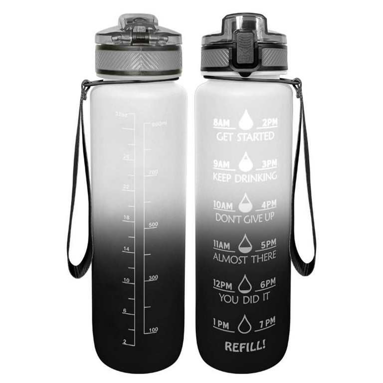 Alwager 32oz Motivational Water Bottles with Time Marker & Fruit Strainer,  Single Color Water Bottle…See more Alwager 32oz Motivational Water Bottles
