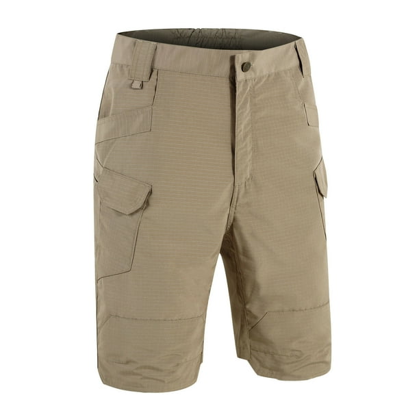 pstuiky Pantalones cortos para hombre, Pantalones cortos de senderismo para hombre, informales, secos y de trabajo, con múltiples bolsillos y sin cinturón. Pantalones cortos deportivos para hombre