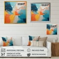 thumbnail image 4 of Designart "Paint Abstract Expression in Blue and Orange III" Abstract Framed Wall Art Decor - Modern Blue Abstract Painting Entryway Framed Wall Art Print, 4 of 6