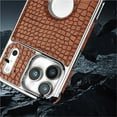thumbnail image 3 of Case For IPhone 17 Pro Max/17 Pro/17 Air/17, Crocodile Pattern Magnetic Cover Metal Kickstand Shell Slim Retro Case, 3 of 7