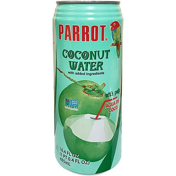 Parrot Coconut Water, with Pulp, 16.4 Fl Oz, 24 Ct