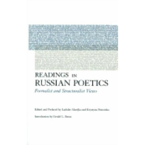Russian Literature Readings in Russian Poetics: Formalist and Structuralist Views, (Paperback)
