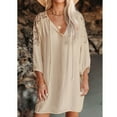 thumbnail image 4 of Vestido corto casual,Vestido corto con cuello en V para mujer Vestido corto con cuello en V de verano Vestido corto casual de verano Diseño elevado, 4 of 6