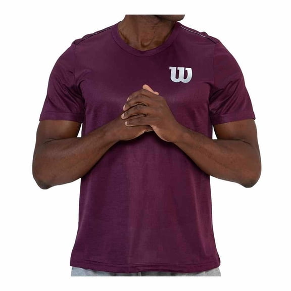 Playera Wilson para Hombre, Deportivo Vino Talla G