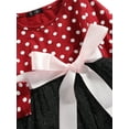 thumbnail image 5 of Qiylii Girls Princess Dress, Polka Dots Printed Long Sleeve Splicing Dresses, 5 of 8