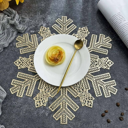 

Hohaski Holiday products-Leather Placemat Solid Colour Faux Leather Placemats Coffee Mats Kitchen Table Mats Easy To Clean Kitchen Table Mats