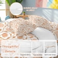 thumbnail image 2 of Vintage Wallpaper Bedding Duvet Cover Set Twin Size 4 Pieces Orange Flower Plants Vintage Bedding Set with Zipper Closure, 1 Comforter Cover 68x86 Inches 1 Flat Sheet & 2 Pillow Cases, 2 of 7