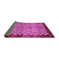 thumbnail image 2 of Ahgly Company Indoor Square Checkered Purple Modern Area Rugs, 3' Square, 2 of 4