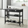 thumbnail image 2 of Crosley Furniture Chloe Stainless Steel Top Kitchen Island/Cart Black/Stainless Steel, 2 of 15