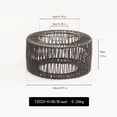 thumbnail image 2 of AMERTEER [Handmade Rattan Lamp Shade] Handmade Rattan Pendant Lamp Shade - Open Weave Design  Compatible with Standard Lighting Fixtures  for Living Room  Bedroom  Dining Room - Home Deco, 2 of 6