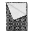 thumbnail image 2 of Charcoal Grey Soft Flannel Fleece Throw Blanket, Continuing Pattern of Baroque Inspired Elements in Rhombus Collaboration, Cozy Plush for Indoor and Outdoor Use, 50" x 70", Dimgray, by Ambesonne, 2 of 5