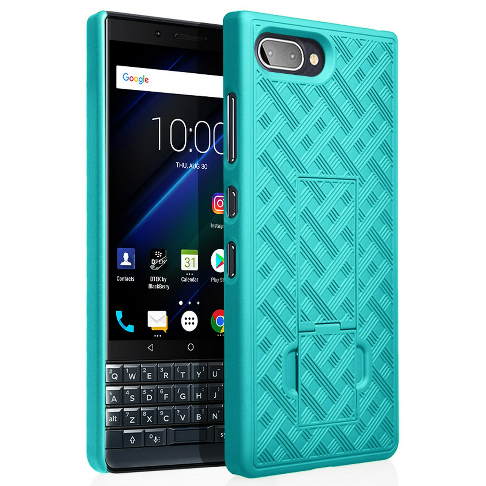 Case for BlackBerry Key2 LE, Nakedcellphone [Teal Mint Cyan] Slim