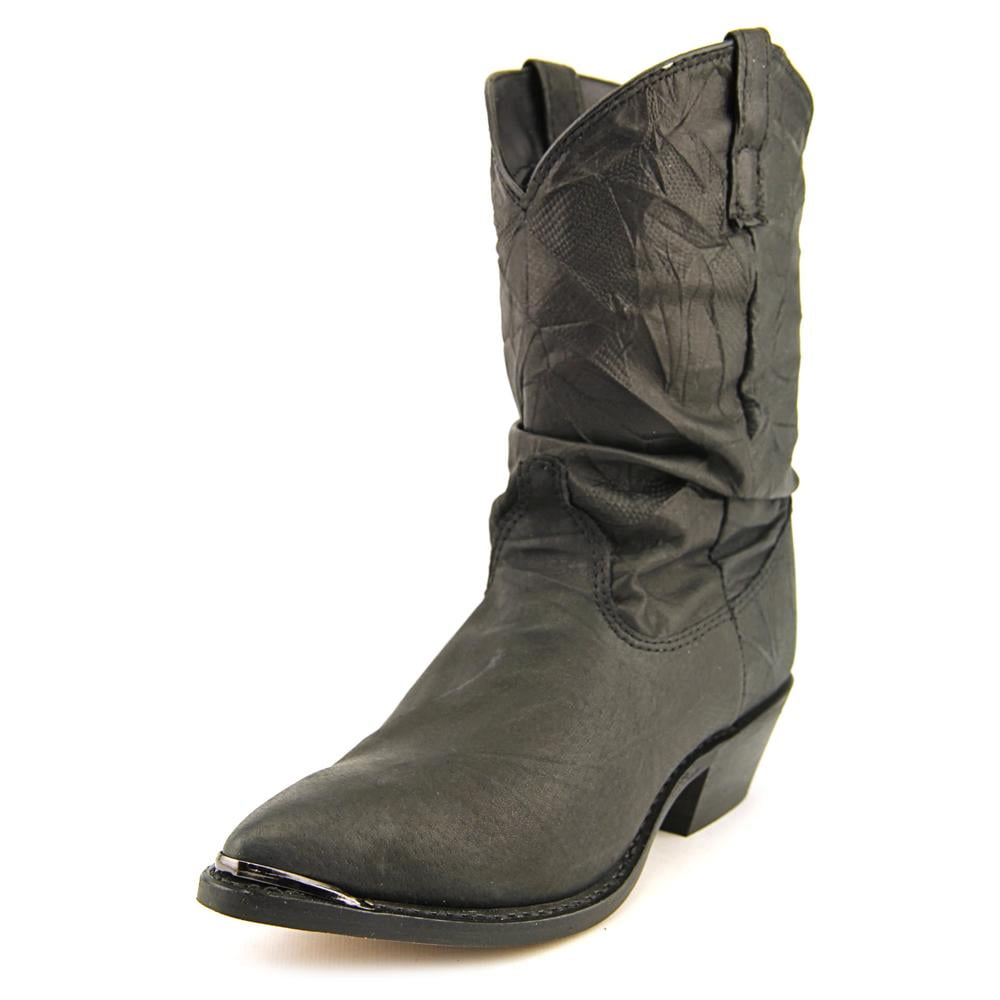 Dingo Pig Slouch Women Round Toe Leather Black Boot
