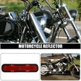 thumbnail image 2 of 4 Pcs M5x0.8 Red Plastic Universal Rectangular Screw Mount Reflective Warning Reflector for Motorcycle, 2 of 6