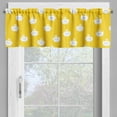 thumbnail image 4 of Ambesonne Yellow and White Valance & Curtain, Cloud Motif, 55"x24", Earth Yellow White, 4 of 6