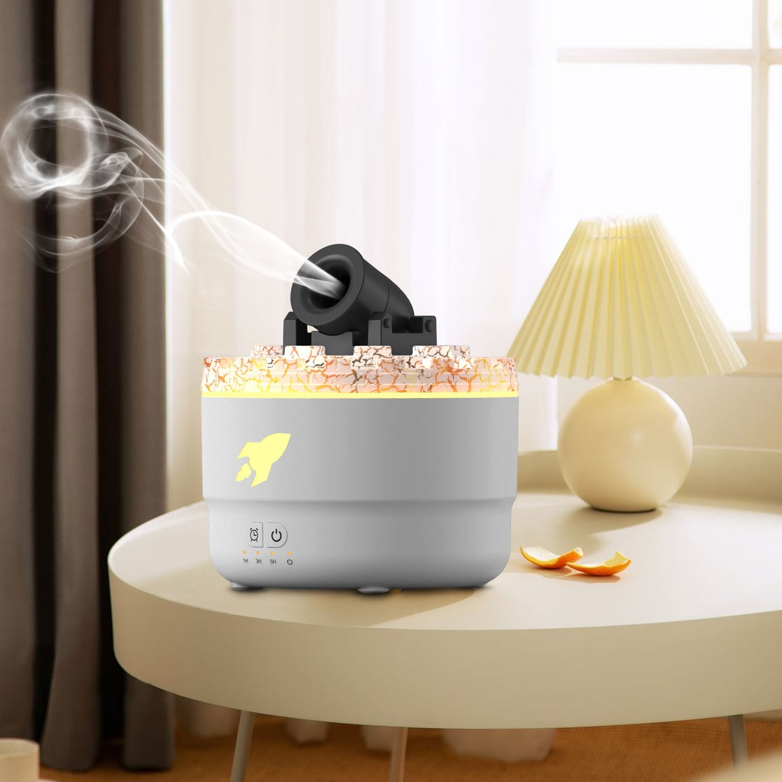 RAPOBRIX Aroma Humidifier Turret Silent Diffuser - Vapor Cannon with Colorful LED for Bedroom/Home