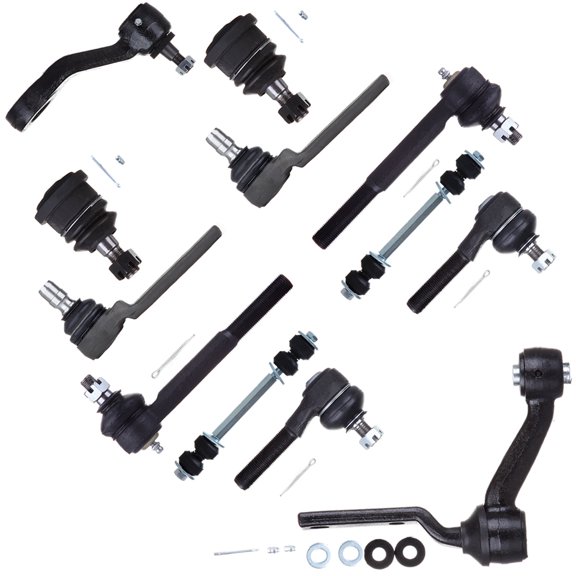 SCITOO 12pcs Suspension Kit Inner Outer Tie Rod Ends Ball Joints Idler Arm Pitman Arm Rear/Front Sway Bar for Ford Crown Victoria for Lincoln Town Car for Mercury Grand Marquis ES3494 K8685 ES3495