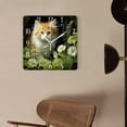 thumbnail image 4 of 14 Inch Wall Clock Battery Operated Square Clock Decorative for Office, Kitchen, Outdoor, Living Room，Cats Butterflies Flowers 3D Creative, 4 of 4