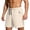 Khaki, variant on Men's Gym Shorts with Zipper Pocket Quick Dry Drawstring Elastic Waist Shorts Loose Breathable Workout Runing Beach Shorts Gray M