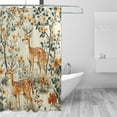 thumbnail image 2 of Yayeee Shower Curtain with Hooks 72"x72" Waterproof Fabric Bathroom Hanging Decor, Deer Pattern, 2 of 5