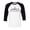 White/Black, variant on Skyline Mumbai India Three-Quarter Raglan Sleeve Baseball Shirt Unisex Large White/Black