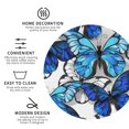 thumbnail image 4 of Disketp Blue And White Butterflies Funny Coasters,4 Pcs Leather Coasters With Holder, Perfect Housewarming Hostess Gifts,Protect Furniture From Water Marks Scratch, 4 of 9