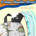 thumbnail image 5 of Dinosaur and Plant White Pattern 17" School Backpacks for Teens,Waterproof Oxford Fabric,S-Shape Padded Straps for School,Travel,Hiking,Camping, 5 of 6