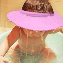 Zwiiyzr Kids Boys Girls Safe Shampoo Shower Bathing Cap Protection Bath Cap Children Soft Adjustable Visor Hat Pink