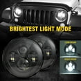 thumbnail image 3 of Combo 7" Round LED Headlight+Fog Lights+Turn Lamp For Jeep Wrangler JK 2007-2017, 3 of 14
