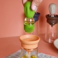 thumbnail image 3 of Refueling Bottle With Barbecue Brush Oil Storage Kitchen Orange Green Niuniu, 3 of 4
