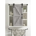 thumbnail image 3 of Kate and Laurel Cates Wood Wall Storage Cabinet with Sliding Barn Door, White/Gray 22x28, 3 of 9