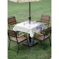 thumbnail image 4 of Outdoor Tablecloths with Umbrella Hole & Zipper, Wisteria 54x54 Inch Square Tablecloths, Purple Flowers Leaves Butterflies Botanical Spring Waterproof Table Cloth, Patio/Pool/Picnic Table Covers, 4 of 8