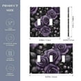 thumbnail image 2 of Yayeee Toggle Light Switch Wall Plate 2-Gang 4.56"x4.48" Decorative Outlet Cover, Purple Roses, 2 of 7